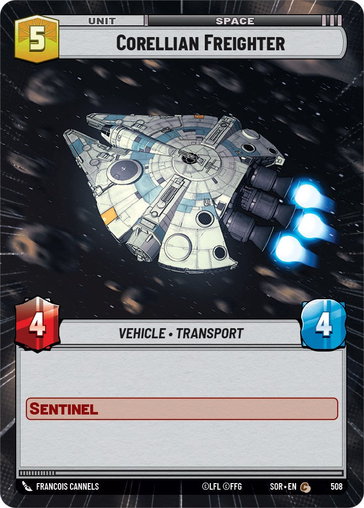 Corellian Freighter (Hyperspace) (508) [Spark of Rebellion] | Cards and Coasters CA