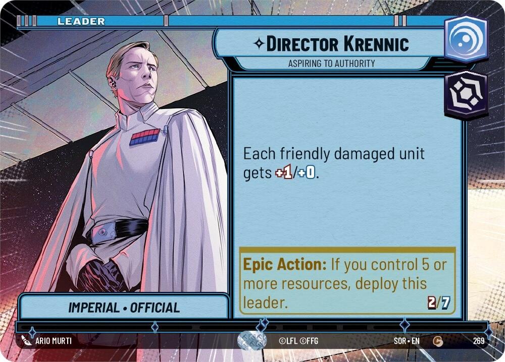 Director Krennic - Aspiring to Authority (Hyperspace) (269) [Spark of Rebellion] | Cards and Coasters CA