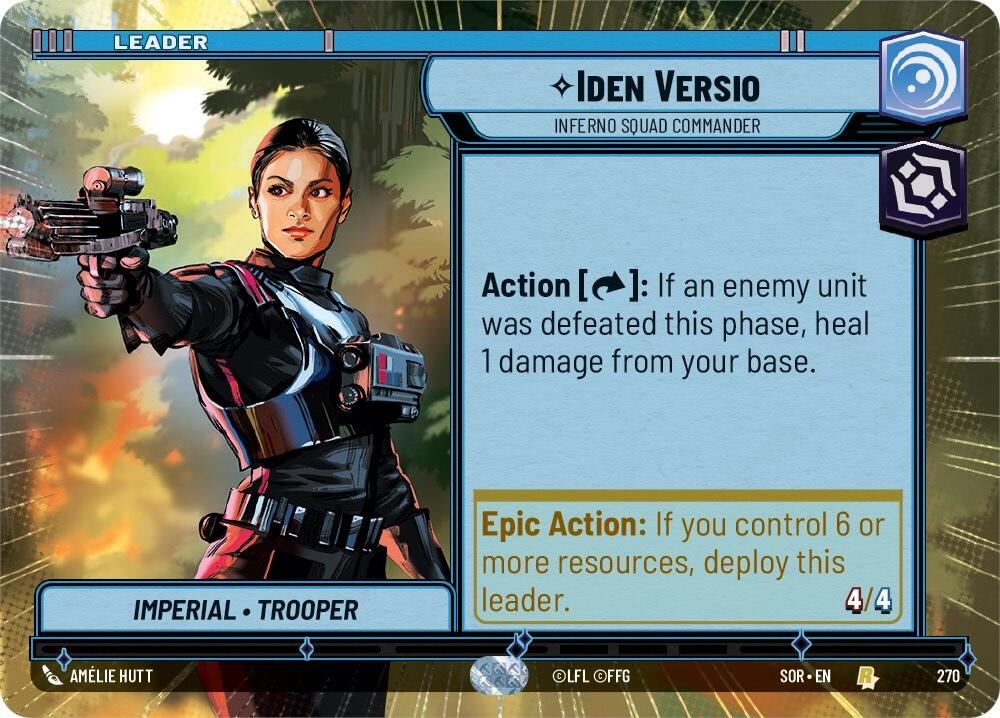 Iden Versio - Inferno Squad Commander (Hyperspace) (270) [Spark of Rebellion] | Cards and Coasters CA