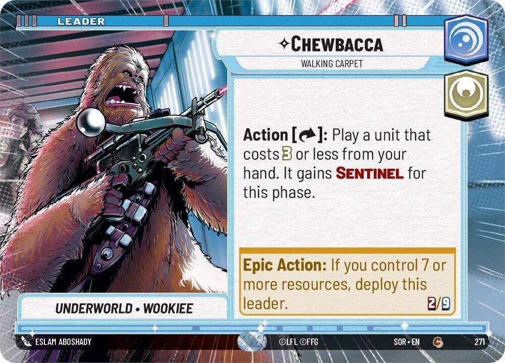 Chewbacca - Walking Carpet (Hyperspace) (271) [Spark of Rebellion] | Cards and Coasters CA