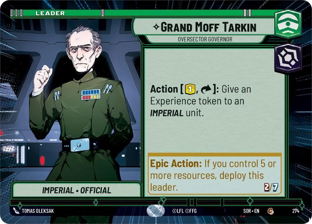 Grand Moff Tarkin - Oversector Governor (Hyperspace) (274) [Spark of Rebellion] | Cards and Coasters CA