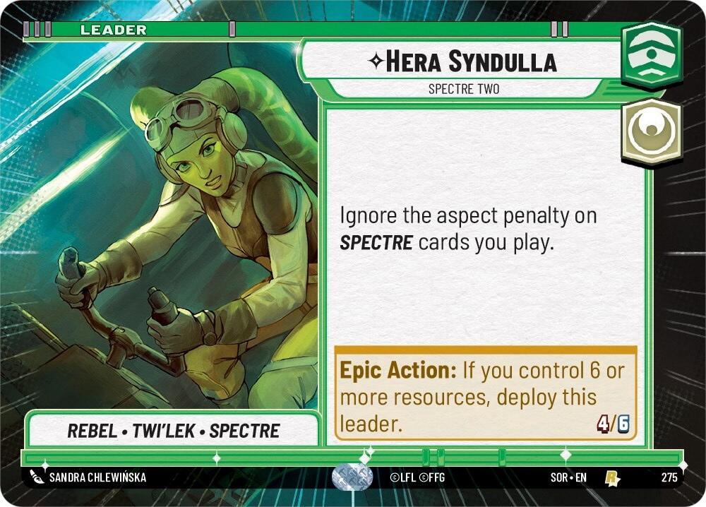 Hera Syndulla - Spectre Two (Hyperspace) (275) [Spark of Rebellion] | Cards and Coasters CA
