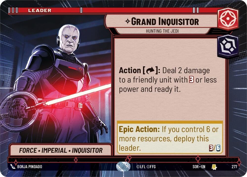 Grand Inquisitor - Hunting the Jedi (Hyperspace) (277) [Spark of Rebellion] | Cards and Coasters CA