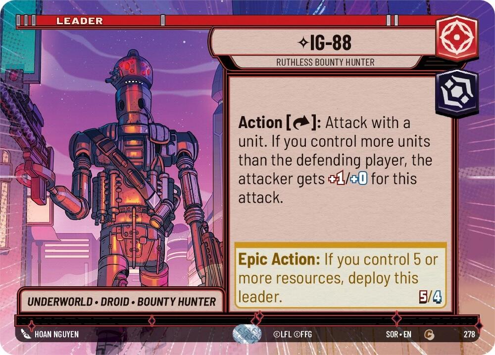 IG-88 - Ruthless Bounty Hunter (Hyperspace) (278) [Spark of Rebellion] | Cards and Coasters CA