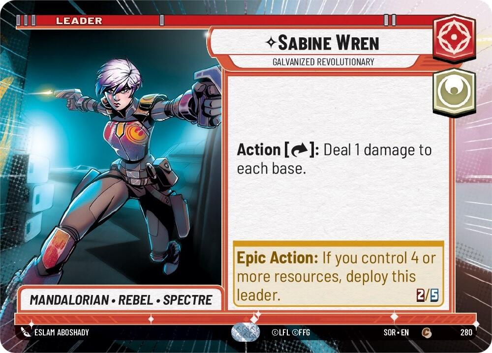 Sabine Wren - Galvanized Revolutionary (Hyperspace) (280) [Spark of Rebellion] | Cards and Coasters CA