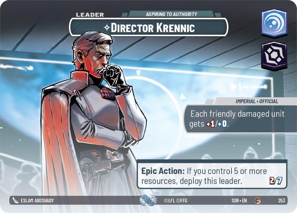 Director Krennic - Aspiring to Authority (Showcase) (253) [Spark of Rebellion] | Cards and Coasters CA