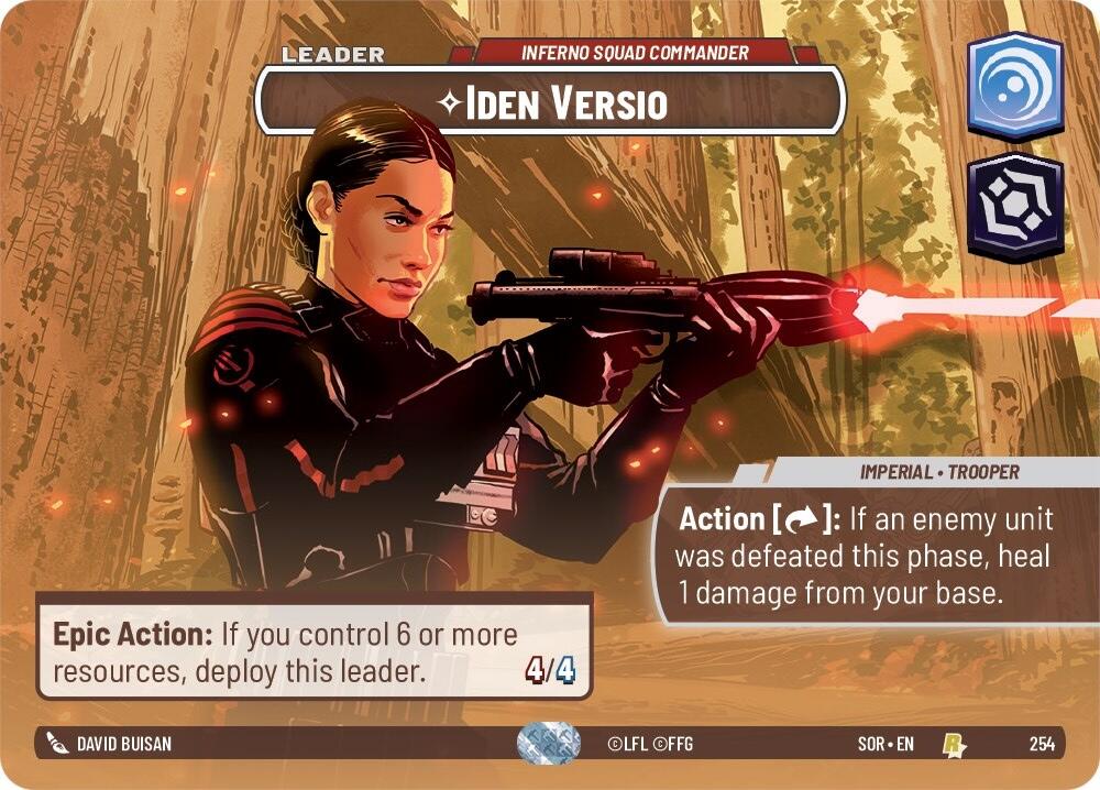 Iden Versio - Inferno Squad Commander (Showcase) (254) [Spark of Rebellion] | Cards and Coasters CA