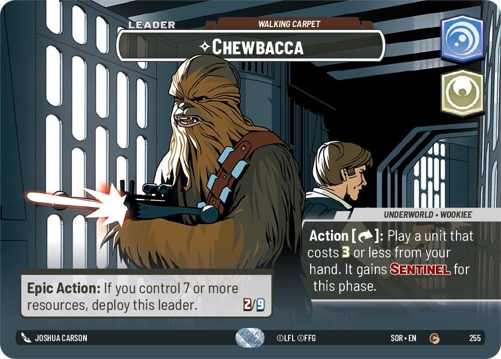 Chewbacca - Walking Carpet (Showcase) (255) [Spark of Rebellion] | Cards and Coasters CA