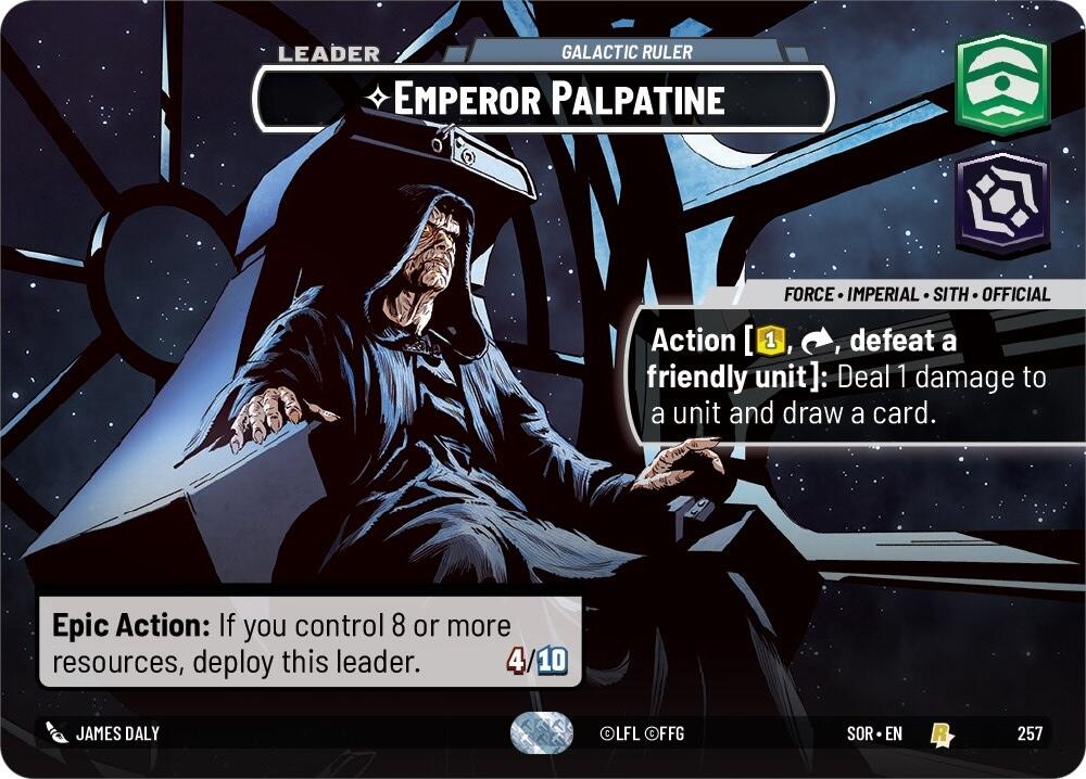Emperor Palpatine - Galactic Ruler (Showcase) (257) [Spark of Rebellion] | Cards and Coasters CA