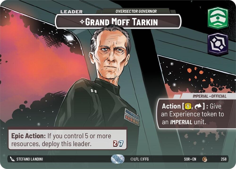 Grand Moff Tarkin - Oversector Governor (Showcase) (258) [Spark of Rebellion] | Cards and Coasters CA