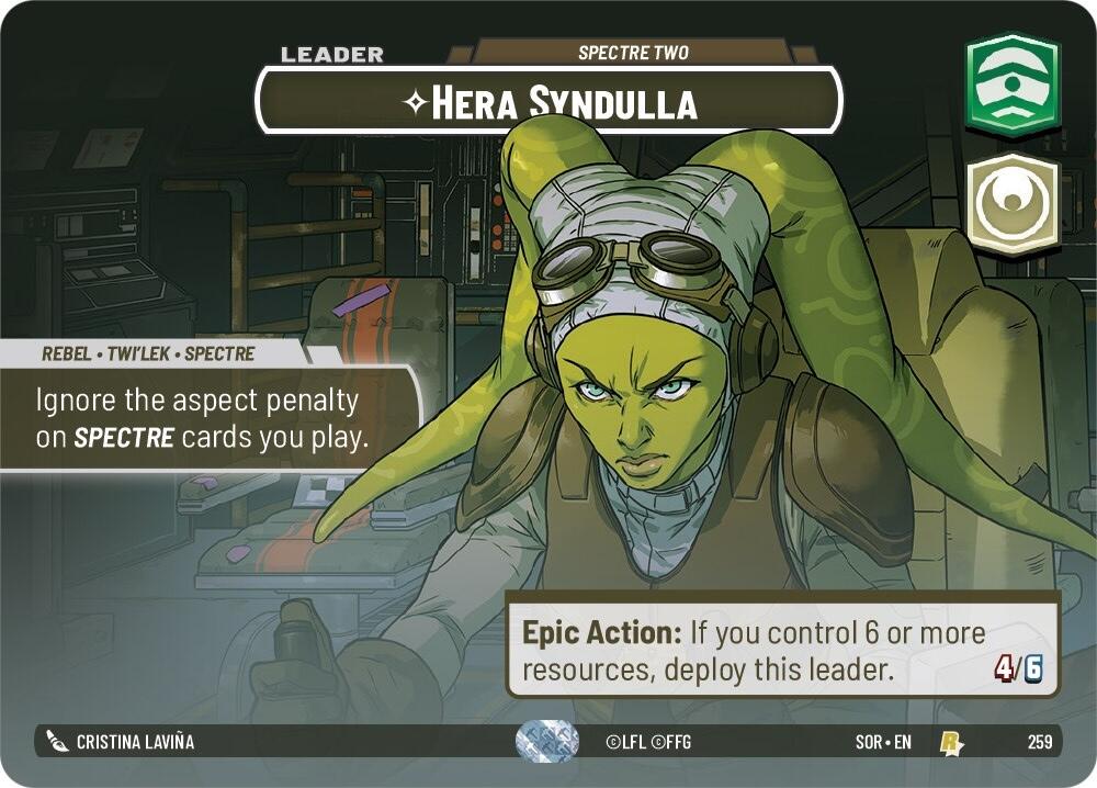 Hera Syndulla - Spectre Two (Showcase) (259) [Spark of Rebellion] | Cards and Coasters CA