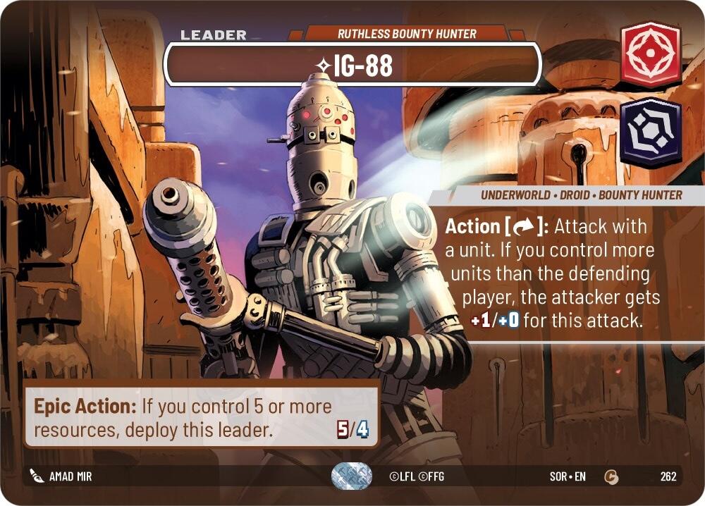 IG-88 - Ruthless Bounty Hunter (Showcase) (262) [Spark of Rebellion] | Cards and Coasters CA