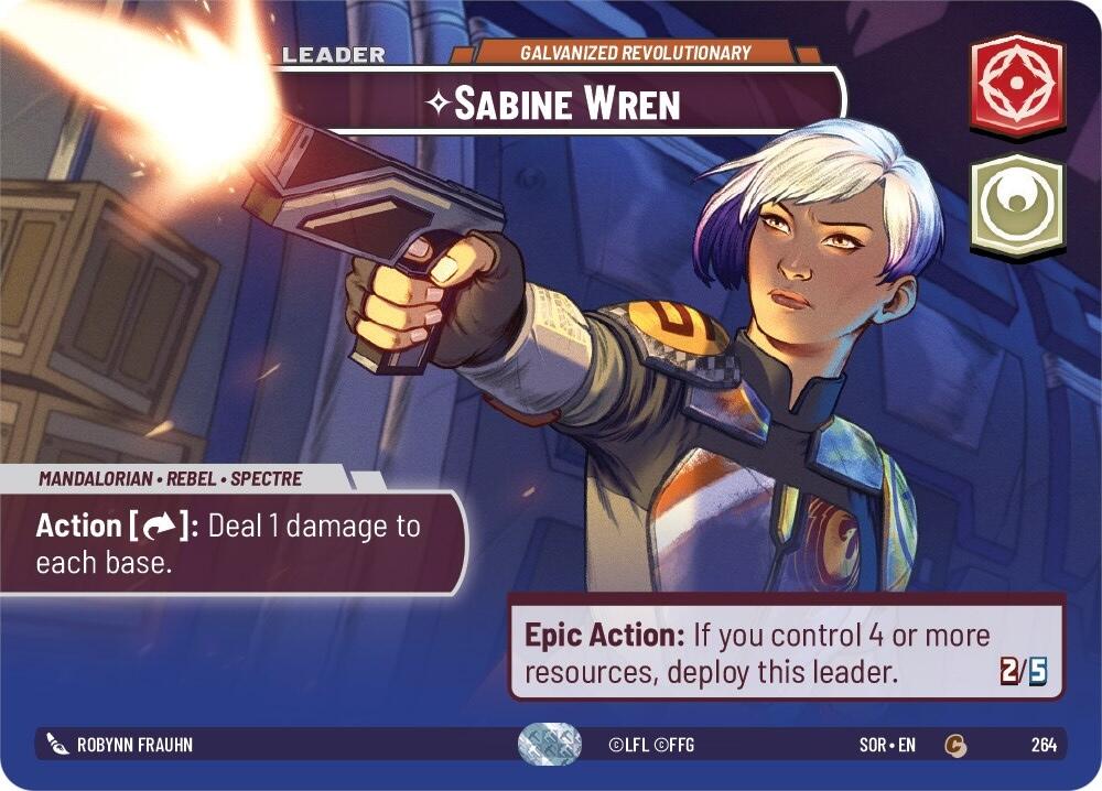 Sabine Wren - Galvanized Revolutionary (Showcase) (264) [Spark of Rebellion] | Cards and Coasters CA