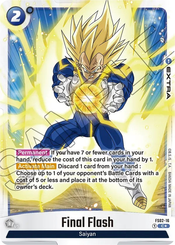 Final Flash (Bonus Pack Alternate Art) [Starter Deck: Vegeta] | Cards and Coasters CA