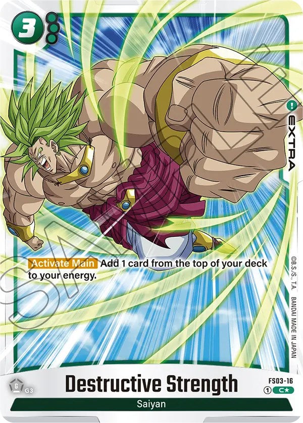 Destructive Strength (Bonus Pack Alternate Art) [Starter Deck: Broly] | Cards and Coasters CA