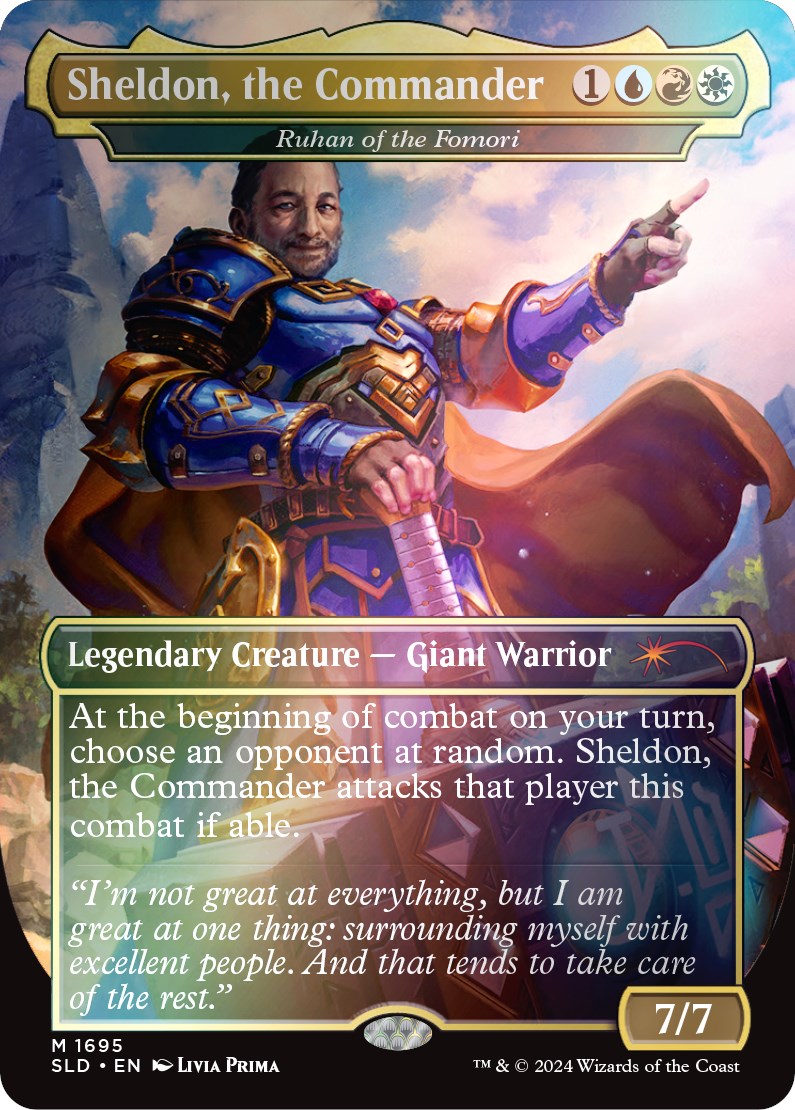 Sheldon, the Commander - Ruhan of the Fomori (Rainbow Foil) [Secret Lair Drop Series] | Cards and Coasters CA