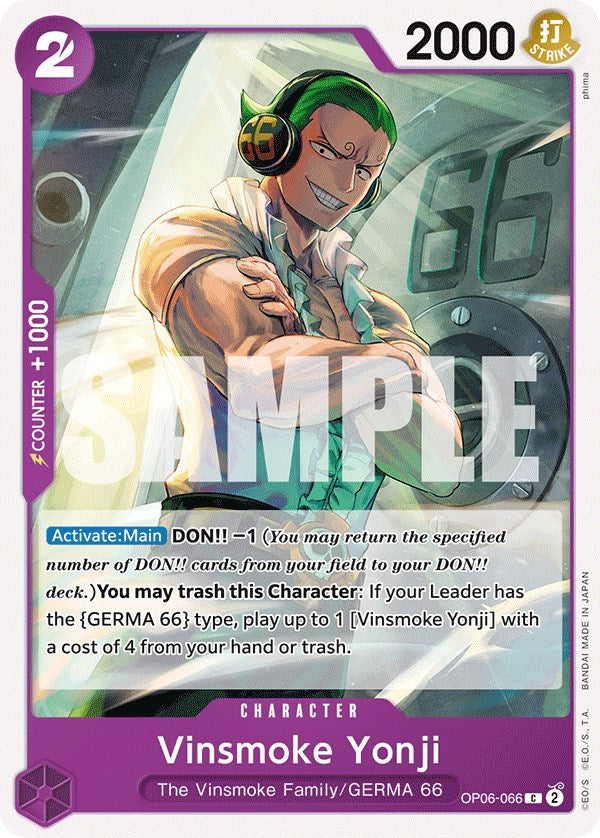 Vinsmoke Yonji [Wings of the Captain] | Cards and Coasters CA