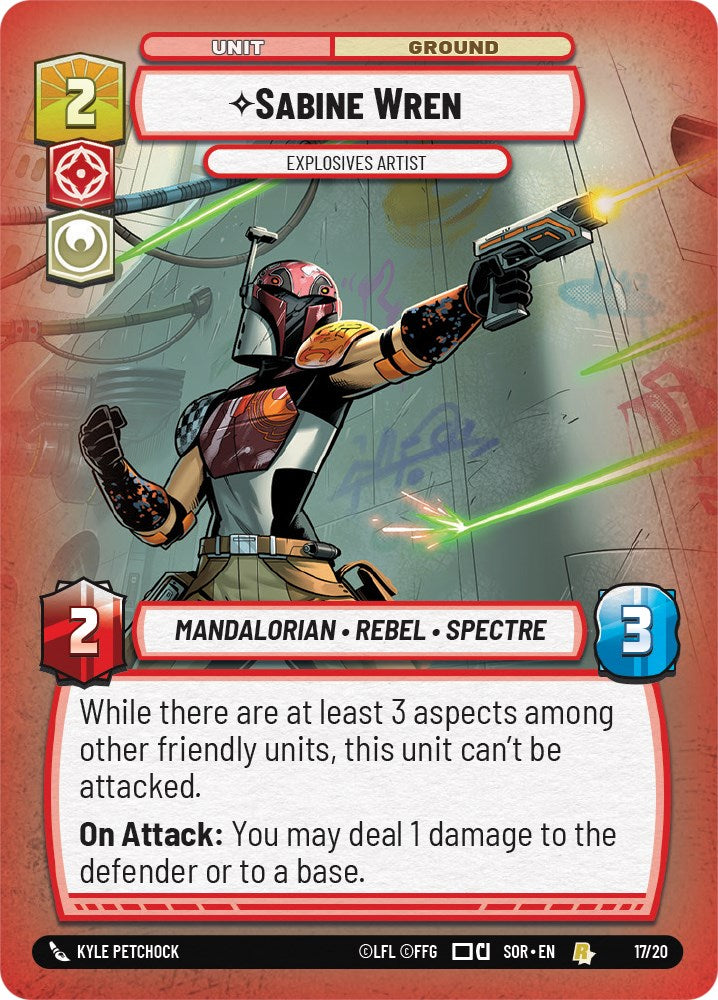 Sabine Wren - Explosives Artist (17/20) [Spark of Rebellion: Weekly Play] | Cards and Coasters CA