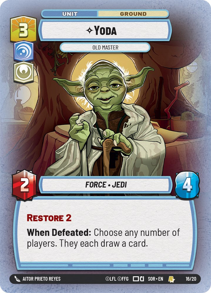 Yoda - Old Master (Weekly Play Promo) (16/20) [Spark of Rebellion Promos] | Cards and Coasters CA