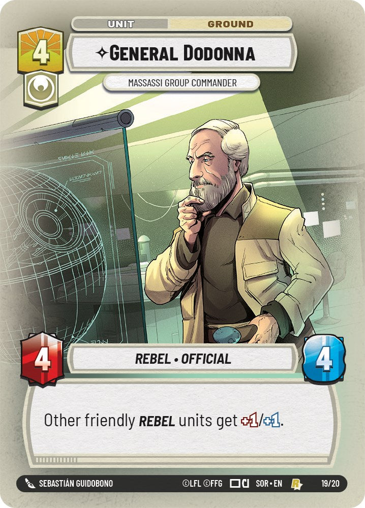 General Dodonna - Massassi Group Commander (19/20) [Spark of Rebellion: Weekly Play] | Cards and Coasters CA