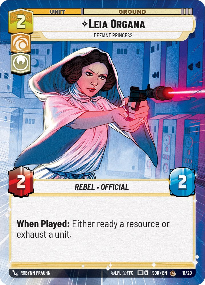 Leia Organa - Defiant Princess (11/20) [Spark of Rebellion: Weekly Play] | Cards and Coasters CA