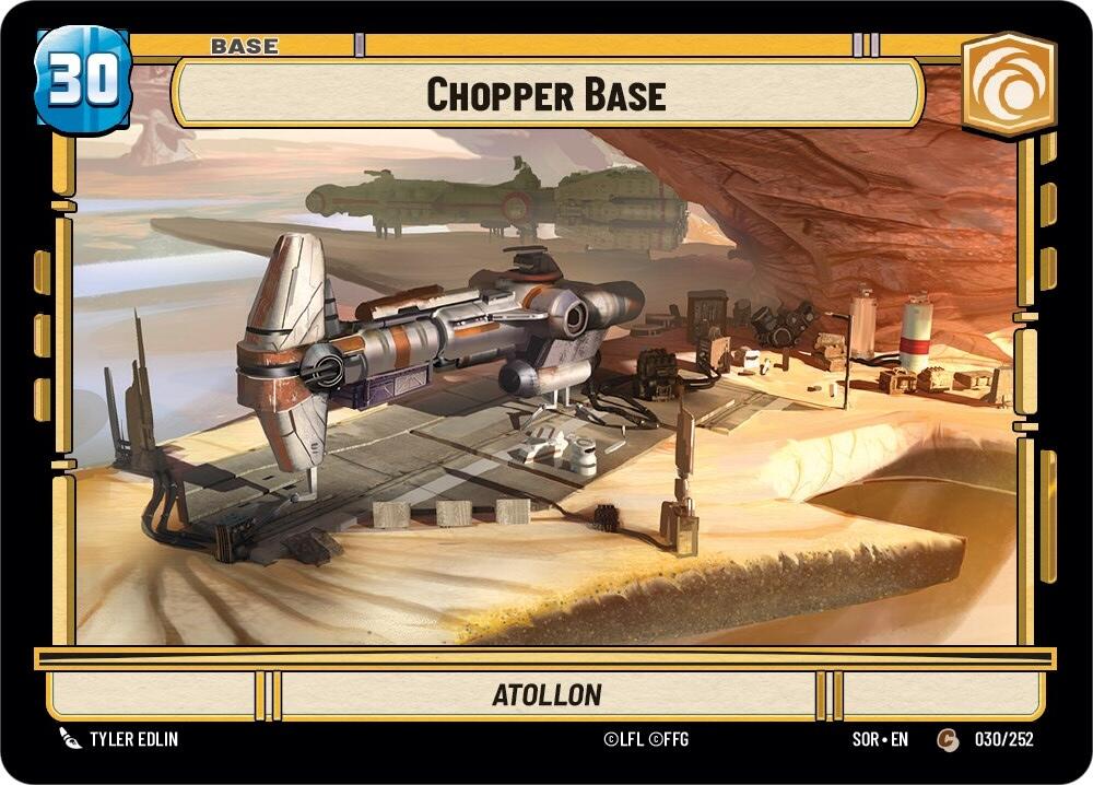 Chopper Base // Shield (30 // T02) [Spark of Rebellion] | Cards and Coasters CA