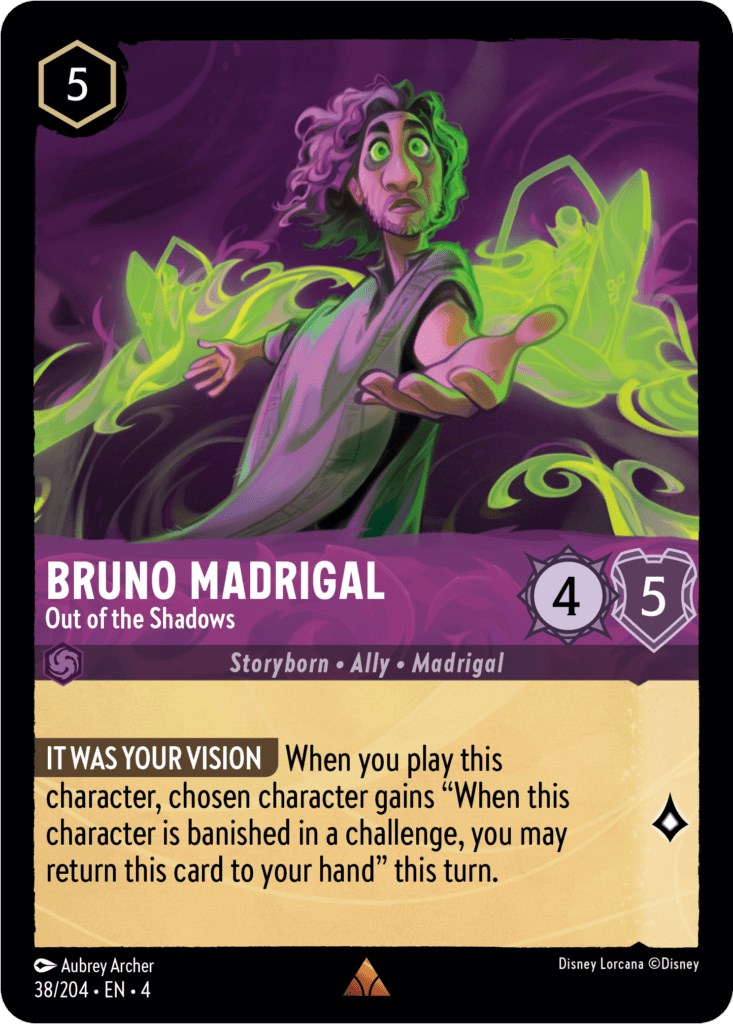 Bruno Madrigal - Out of the Shadows (38/204) [Ursula's Return] | Cards and Coasters CA