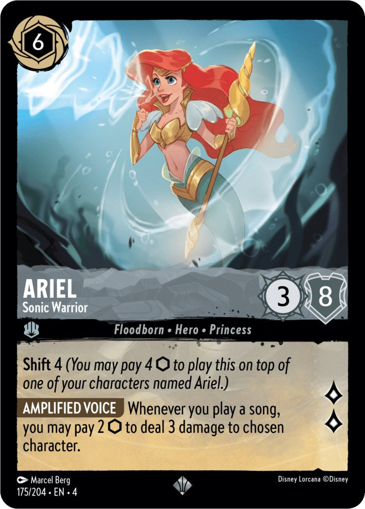 Ariel - Sonic Warrior (175/204) [Ursula's Return] | Cards and Coasters CA