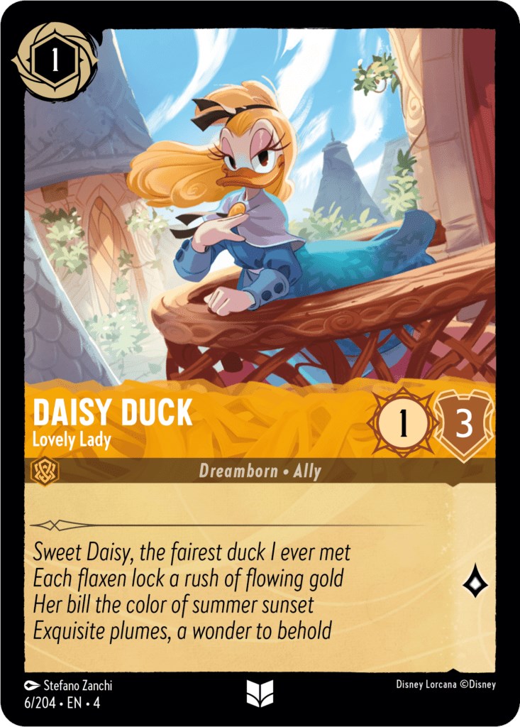 Daisy Duck - Lovely Lady (6/204) [Ursula's Return] | Cards and Coasters CA