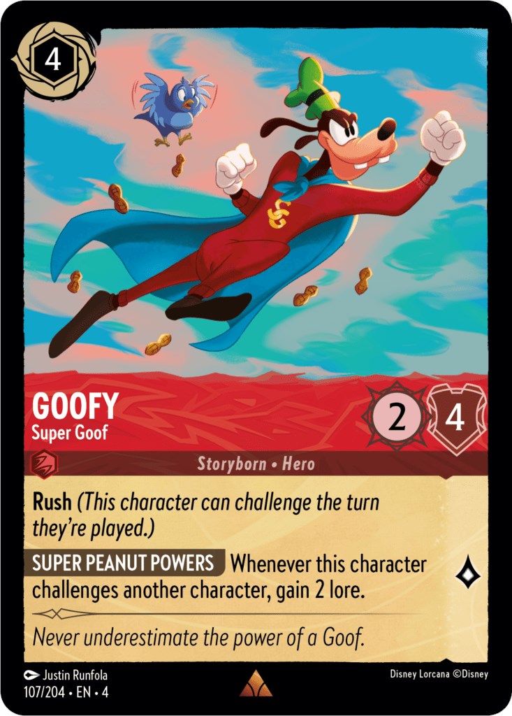 Goofy - Super Goof (107/204) [Ursula's Return] | Cards and Coasters CA