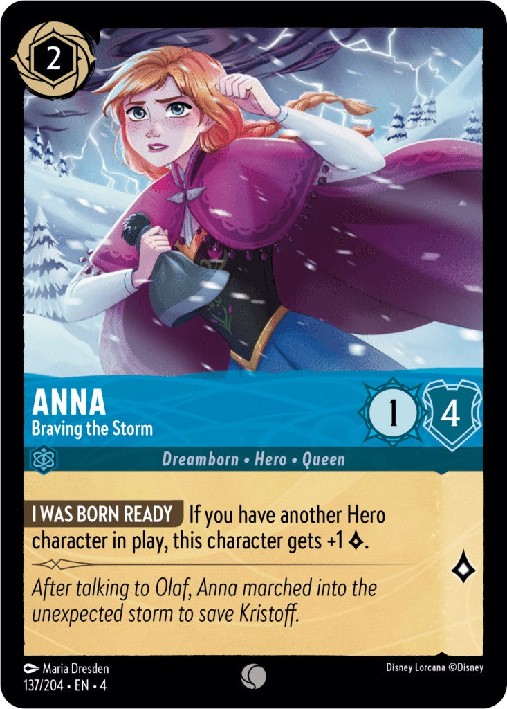 Anna - Braving the Storm (137/204) [Ursula's Return] | Cards and Coasters CA