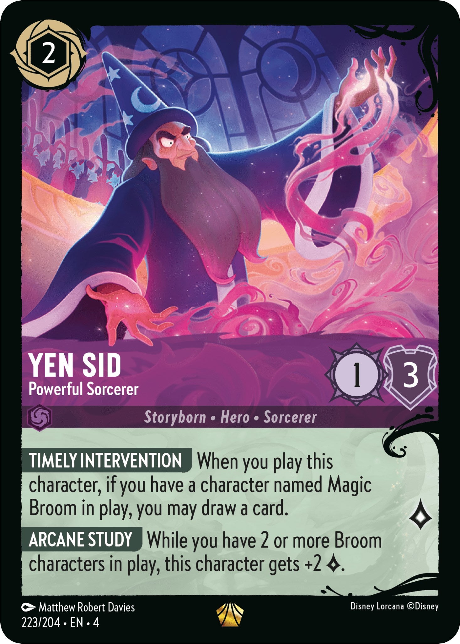 Yen Sid - Powerful Sorcerer (223/204) (223/204) [Illumineer's Quest: Deep Trouble] | Cards and Coasters CA