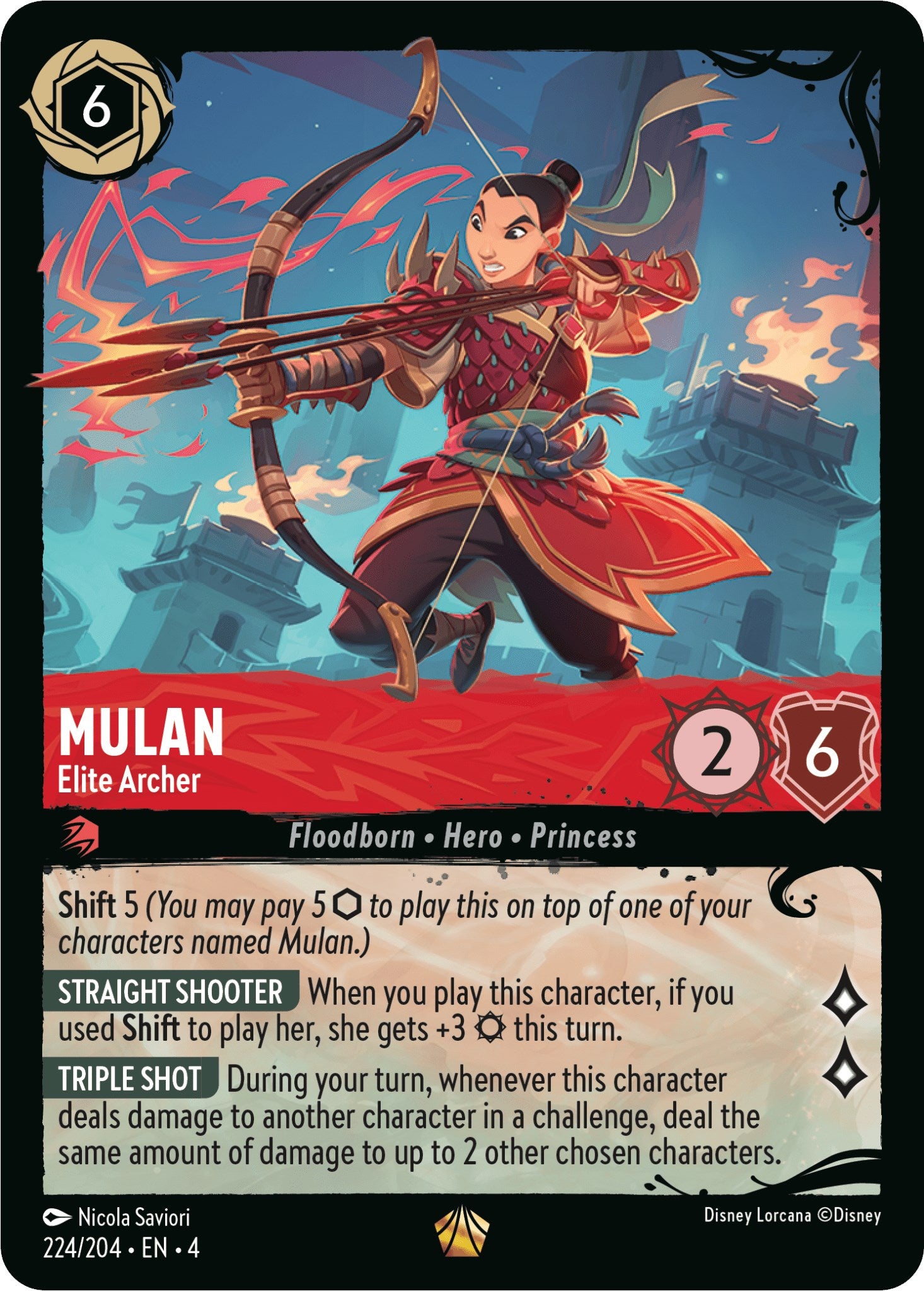 Mulan - Elite Archer (224/204) (244/204) [Illumineer's Quest: Deep Trouble] | Cards and Coasters CA