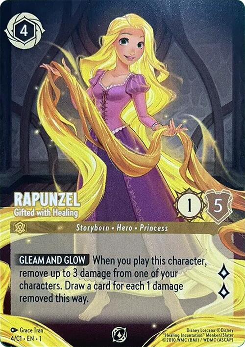 Rapunzel - Gifted with Healing (4) [Promo Cards] | Cards and Coasters CA