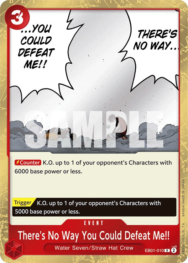 There's No Way You Could Defeat Me!! [Extra Booster: Memorial Collection] | Cards and Coasters CA