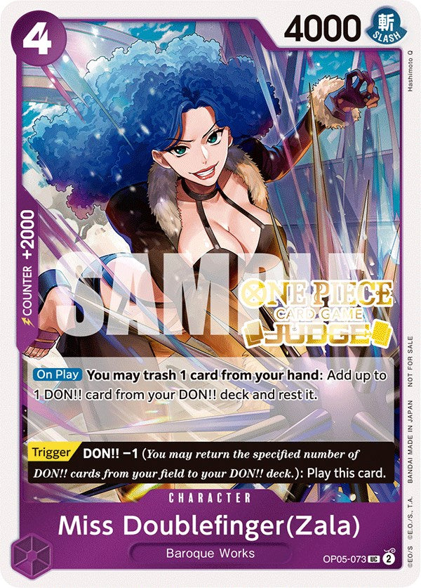 Miss Doublefinger(Zala) (Judge Pack Vol. 3) [One Piece Promotion Cards] | Cards and Coasters CA