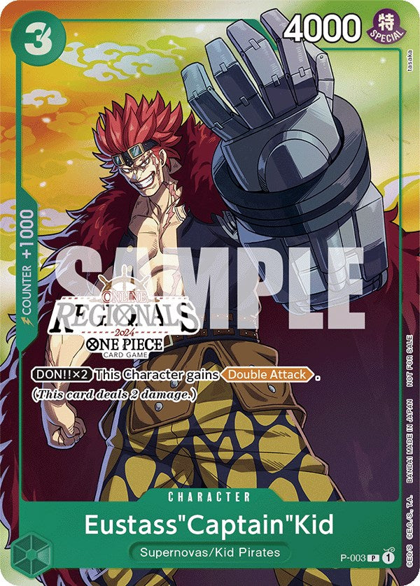 Eustass"Captain"Kid (Online Regional 2024 Vol. 2) [Participant] [One Piece Promotion Cards] | Cards and Coasters CA
