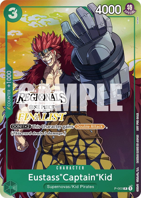 Eustass"Captain"Kid (Offline Regional 2024 Vol. 2) [Finalist] [One Piece Promotion Cards] | Cards and Coasters CA