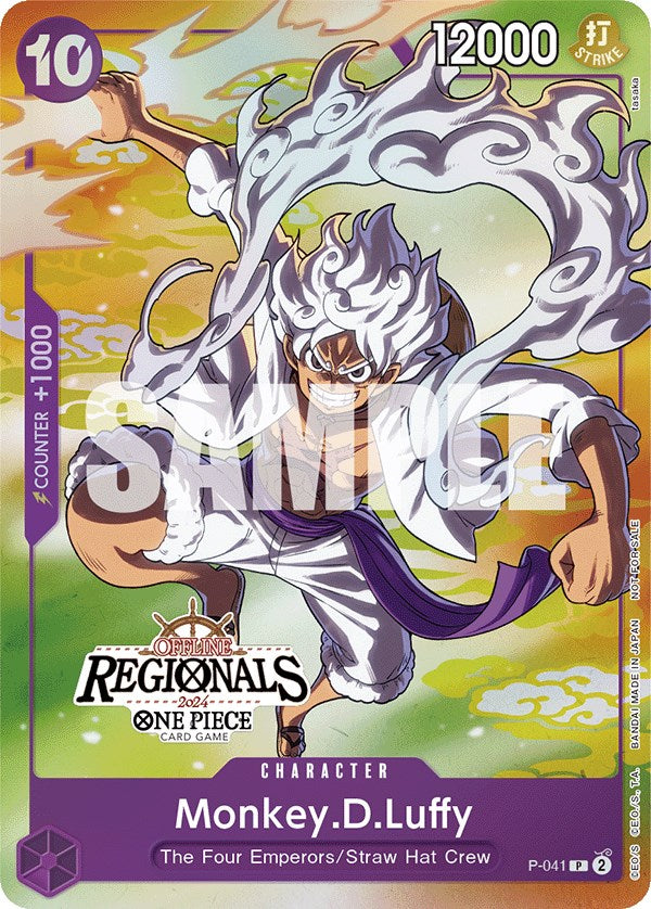 Monkey.D.Luffy (Offline Regional 2024 Vol. 2) [Participant] [One Piece Promotion Cards] | Cards and Coasters CA