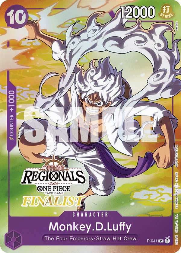 Monkey.D.Luffy (Offline Regional 2024 Vol. 2) [Finalist] [One Piece Promotion Cards] | Cards and Coasters CA