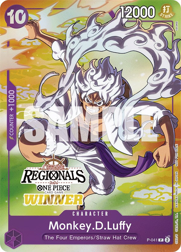 Monkey.D.Luffy (Offline Regional 2024 Vol. 2) [Winner] [One Piece Promotion Cards] | Cards and Coasters CA