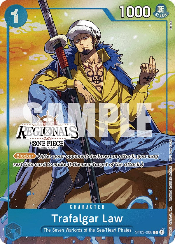 Trafalgar Law (Offline Regional 2024 Vol. 2) [Participant] [One Piece Promotion Cards] | Cards and Coasters CA