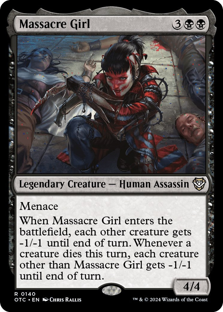 Massacre Girl [Outlaws of Thunder Junction Commander] | Cards and Coasters CA