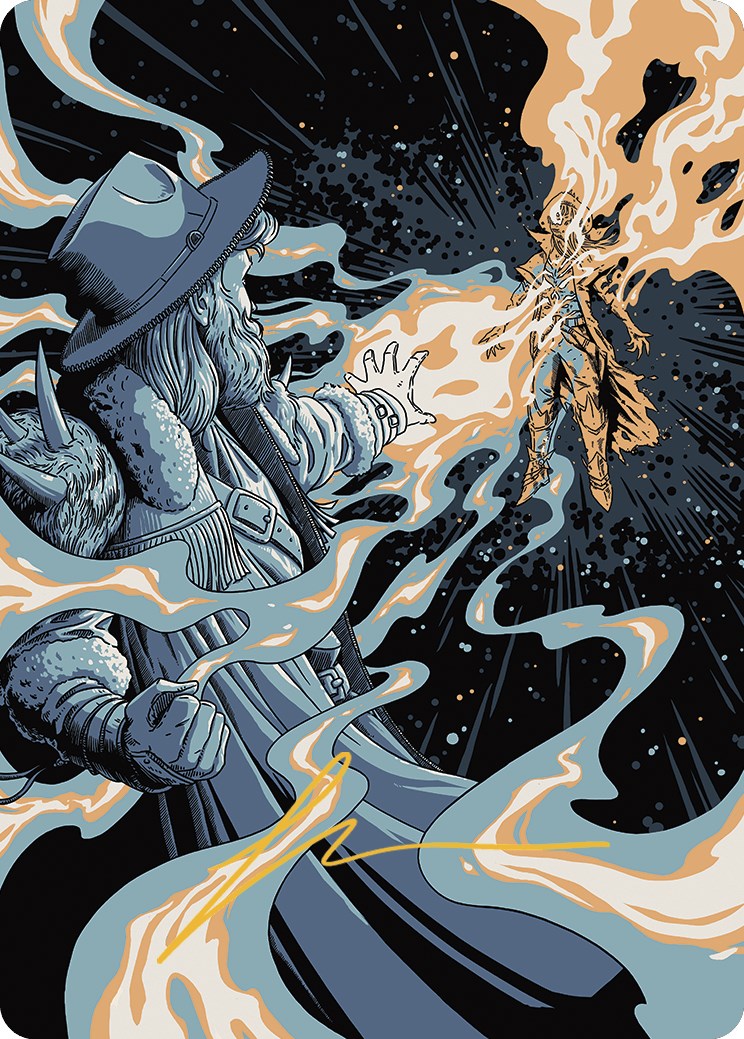 Mana Drain Art Card (Gold-Stamped Signature) [Outlaws of Thunder Junction Art Series] | Cards and Coasters CA