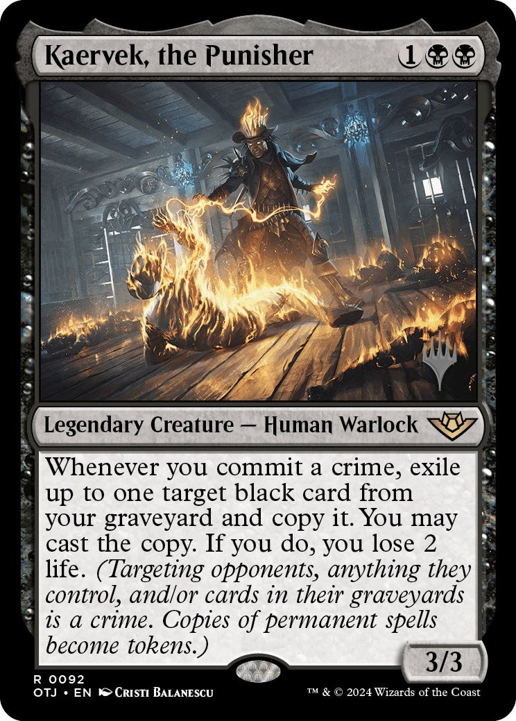 Kaervek, the Punisher (Promo Pack) [Outlaws of Thunder Junction Promos] | Cards and Coasters CA