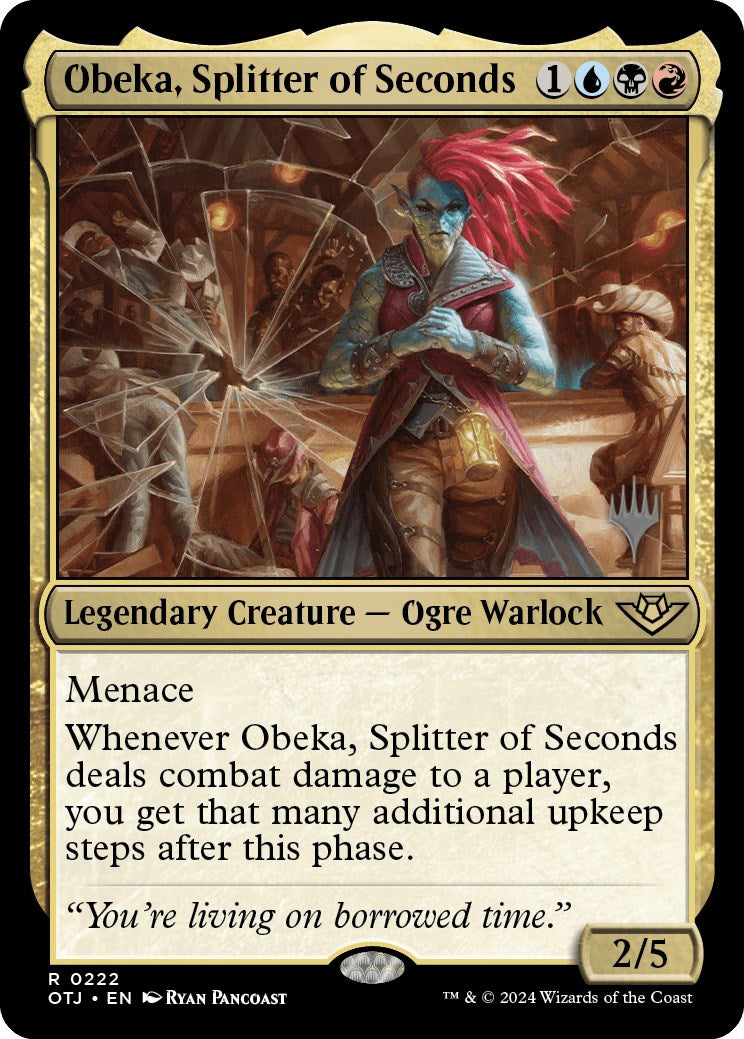 Obeka, Splitter of Seconds (Promo Pack) [Outlaws of Thunder Junction Promos] | Cards and Coasters CA