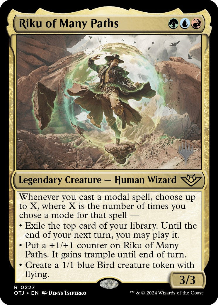 Riku of Many Paths (Promo Pack) [Outlaws of Thunder Junction Promos] | Cards and Coasters CA