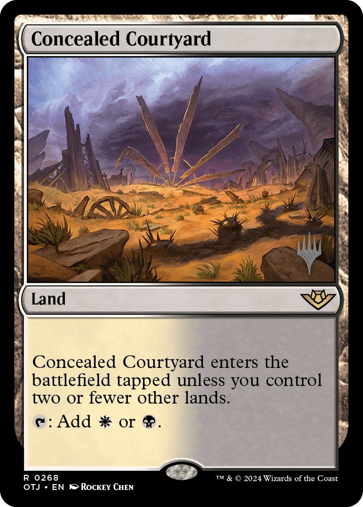 Concealed Courtyard (Promo Pack) [Outlaws of Thunder Junction Promos] | Cards and Coasters CA