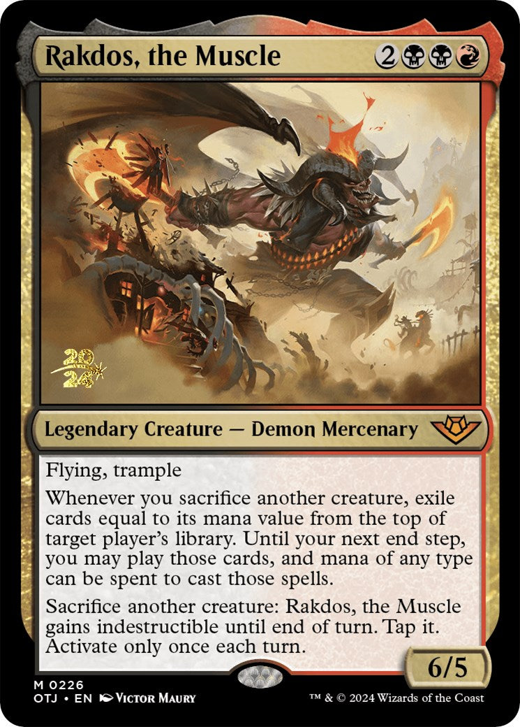 Rakdos, the Muscle [Outlaws of Thunder Junction Prerelease Promos] | Cards and Coasters CA