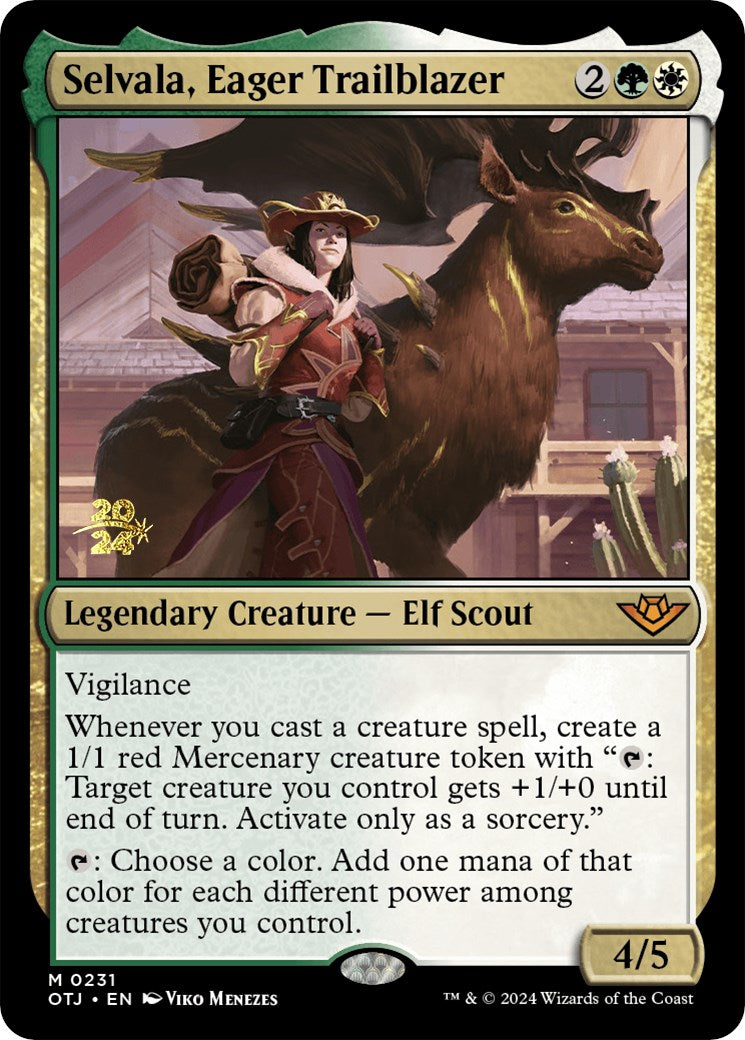 Selvala, Eager Trailblazer [Outlaws of Thunder Junction Prerelease Promos] | Cards and Coasters CA